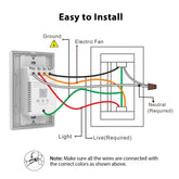 UNIVERSAL FIT:Easily turn your existing AC ceiling fan into a smart device with our universal smart switch and the best of all, no Hub required.Can replace any existing wall switches for your AC ceiling fans. 