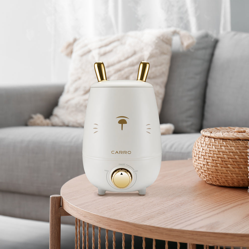 The Zukis humidifier quietly disperses a fine cool mist into the air providing relief from the dry air. This top fill humidifier has an optional aromatherapy tray so a few drops of essential oil can be added to create a relaxing atmosphere.
