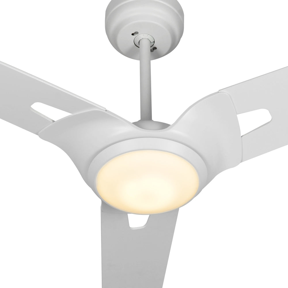 Innovator 56" 3-Blade Smart Ceiling Fan with LED Light Kit &amp; Remote - White case with white blades