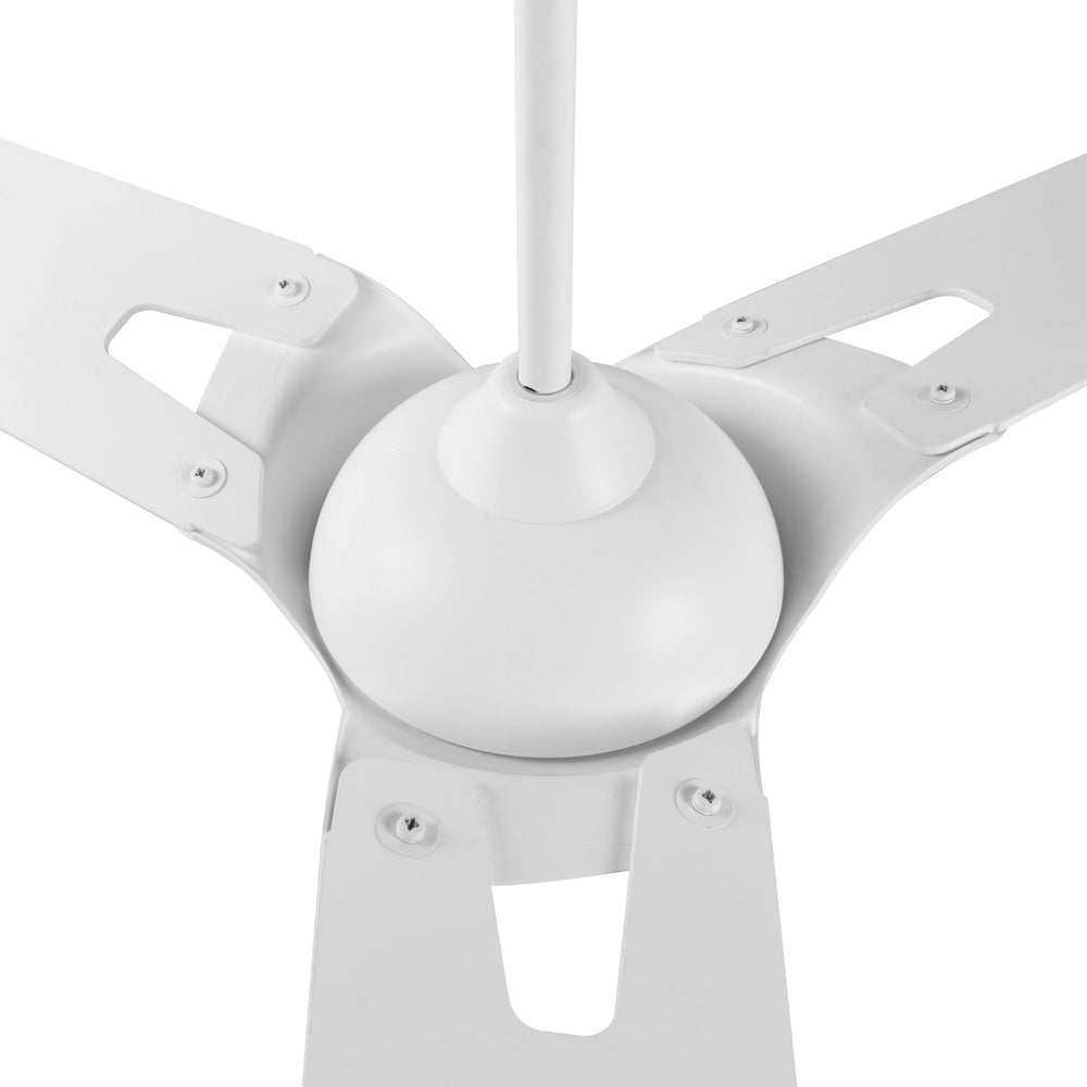 Innovator 56" 3-Blade Smart Ceiling Fan with LED Light Kit &amp; Remote - White case with white blades