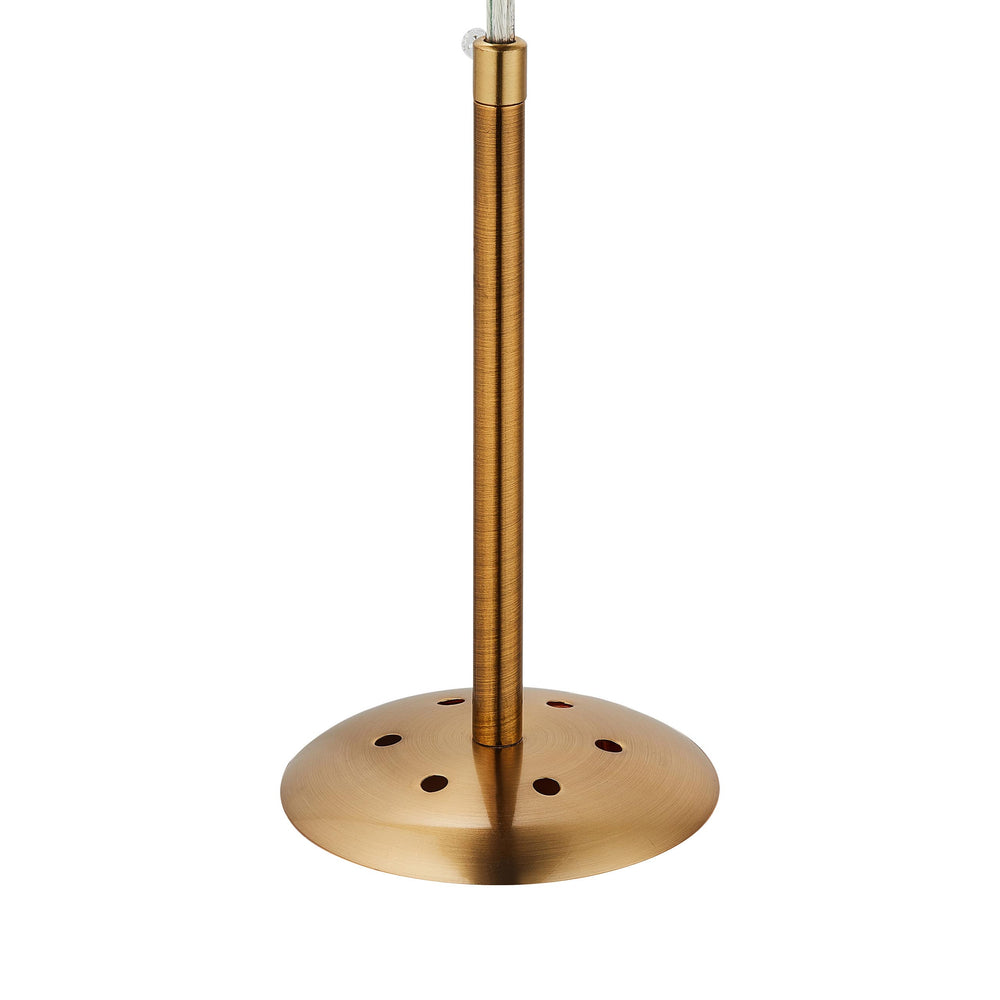 Carro Home Taurus Jewel Tone Glass Pendant Light - Golden Diamond Adjustable Height 