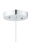 CARRO HOME Pegasus Jewel Tone Glass Pendant Light-Opal Chrome Adjustable Height