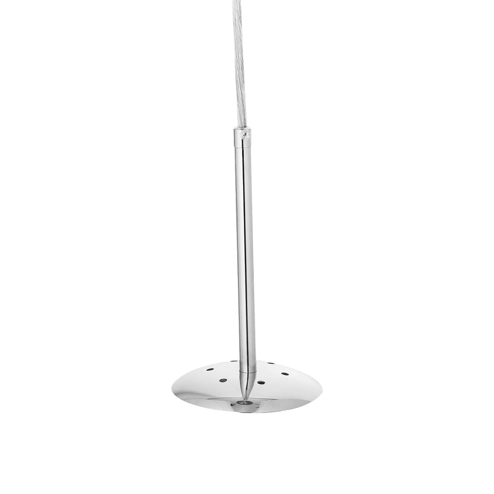 CARRO HOME Pegasus Jewel Tone Glass Pendant Light-Opal Chrome Adjustable Height 