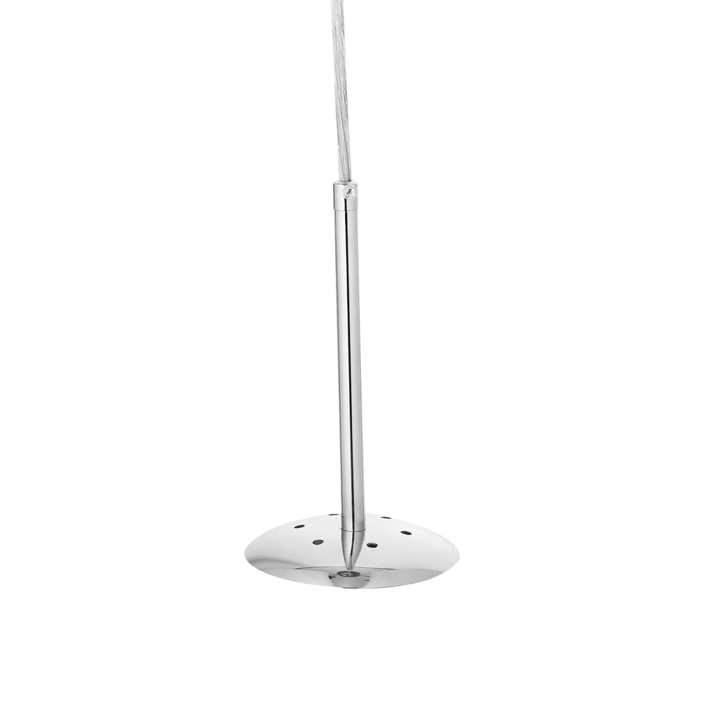 Carro Home Taurus Jewel Tone Glass Pendant Light - Opal Chrome Adjustable Height 