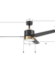 This Dulac 52''Ceiling Fan keeps your space cool, bright, and stylish. It is a soft modern masterpiece perfect for your large indoor living spaces. This Model ceiling fan is a simplicity designing with White finish, use elegant Plywood blades and has an integrated 3000K LED warm light. The fan feature the pull chain switches to set fan speeds and lighting On/Off. 