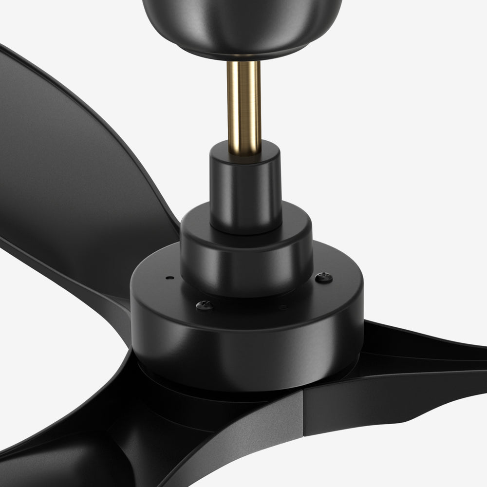 This Kilmory 52" ceiling fan keeps your space cool and stylish. It is a soft modern masterpiece perfect for your large indoor living spaces. This ceiling fan is a simplicity designing with Black finish, use very strong ABS blades. The fan features Remote control to set fan preferences. 