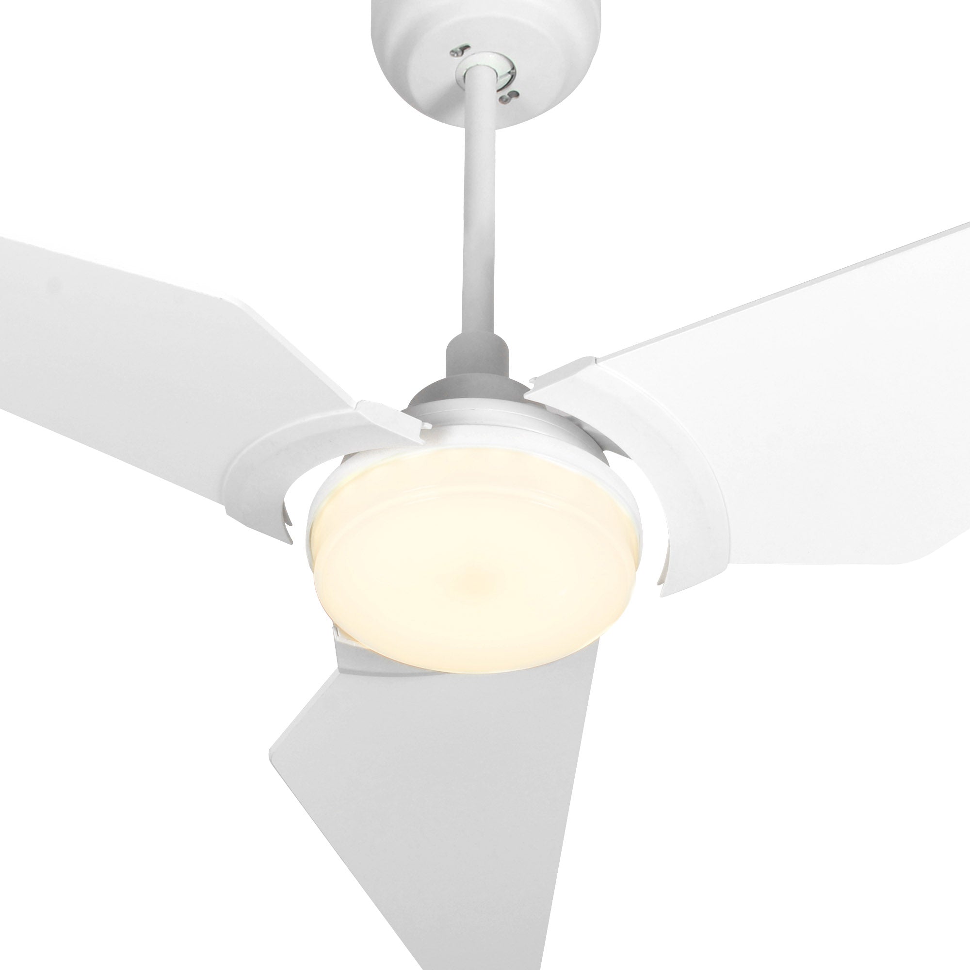 The Smafan Trailblazer 52'' Smart Fan’s sleek and stylish design fits perfectly with any décor trend. With a fully dimmable, and energy-efficient LED kit, whisper-quiet operation, compatible with Alexa, Google Assistant, Sir, phone app, easy install, Trailblazer helps you have a smarter way to stay cool.#color_pure-white