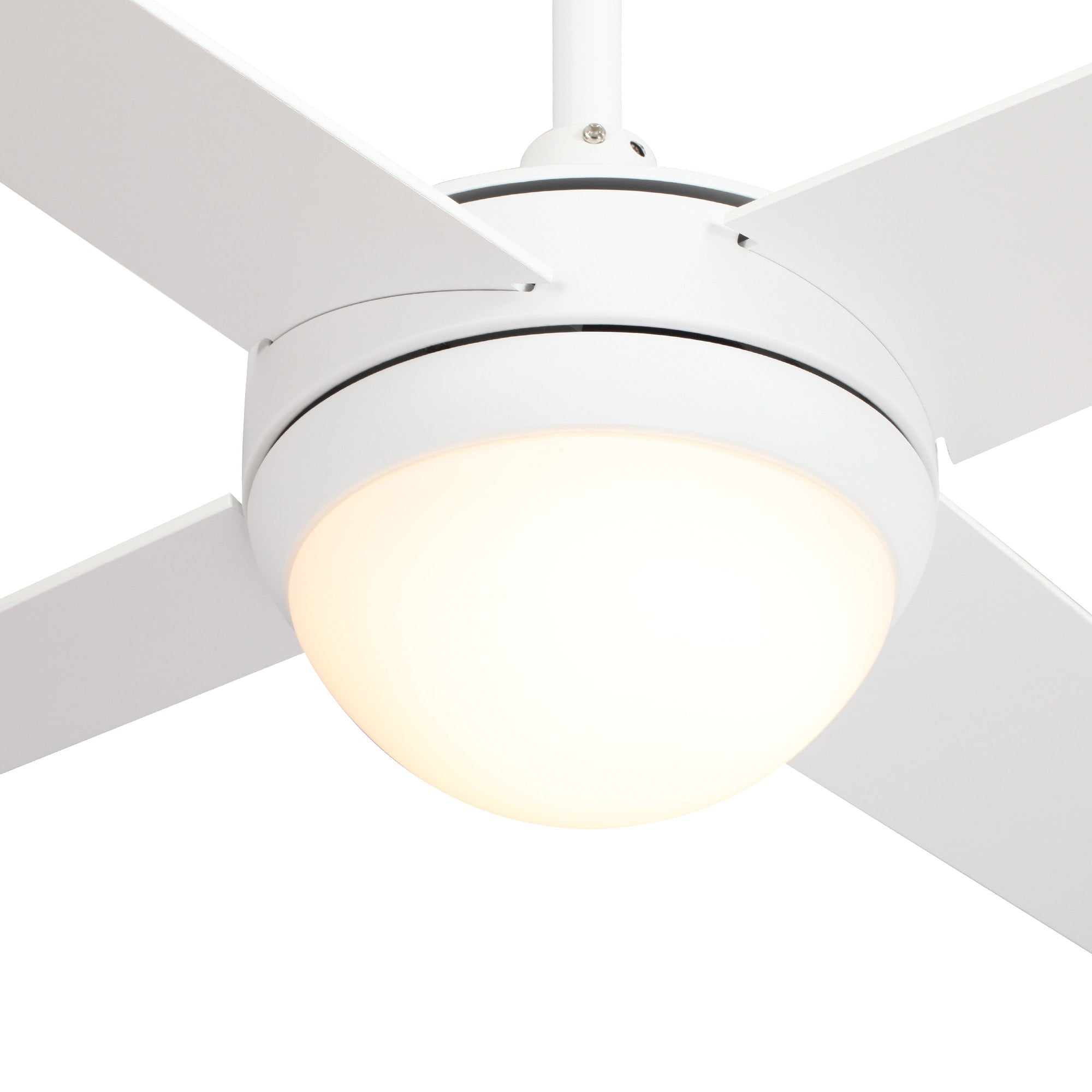 Nova 48'' Smart Ceiling Fan With LED Light Kit-Gold base with black blades. #color_white