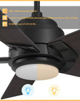 This Aspen 56'' smart ceiling fan keeps your space cool, bright, and stylish. It is a soft modern masterpiece perfect for your large indoor living spaces. This Wifi smart ceiling fan is a simplicity designing with Black finish, use elegant Plywood blades and has an integrated 3998K LED daylight. The fan features Remote control, Wi-Fi apps, Siri Shortcut and Voice control technology (compatible with Amazon Alexa and Google Home Assistant ) to set fan preferences. 