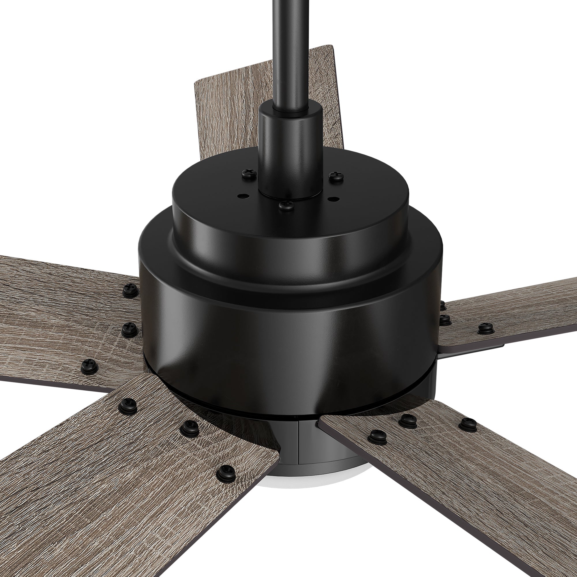 This Aspen 60'' smart ceiling fan keeps your space cool, bright, and stylish. It is a soft modern masterpiece perfect for your large indoor living spaces. This Wifi smart ceiling fan is a simplicity designing with Black finish, use elegant Plywood blades and has an integrated 3999K LED daylight. The fan features Remote control, Wi-Fi apps, Siri Shortcut and Voice control technology (compatible with Amazon Alexa and Google Home Assistant ) to set fan preferences. #color_wood