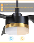 This Attis 52'' smart ceiling fan keeps your space cool, bright, and stylish. It is a soft modern masterpiece perfect for your large indoor living spaces. This Wifi smart ceiling fan is a simplicity designing with Black finish, use very strong ABS blades and has an integrated 4000K LED daylight. The fan features Remote control, Wi-Fi apps, Siri Shortcut and Voice control technology (compatible with Amazon Alexa and Google Home Assistant ) to set fan preferences. 
