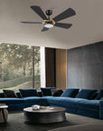 This Bradford52'' smart ceiling fan keeps your space cool, bright, and stylish. It is a soft modern masterpiece perfect for your large indoor living spaces. This Wifi smart ceiling fan is a simplicity designing with Black finish, use elegant Plywood blades and has an integrated 4000K LED daylight. The fan features Remote control, Wi-Fi apps, Siri Shortcut and Voice control technology (compatible with Amazon Alexa and Google Home Assistant ) to set fan preferences. 