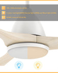 This Cadiz 52'' smart ceiling fan keeps your space cool, bright, and stylish. It is a soft modern masterpiece perfect for your large indoor living spaces. This Wifi smart ceiling fan is a simplicity designing with White finish, use elegant Solid Wood blades and has an integrated 4000K LED daylight. The fan features Remote control, Wi-Fi apps, Siri Shortcut and Voice control technology (compatible with Amazon Alexa and Google Home Assistant ) to set fan preferences. 