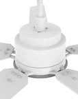 This Essex 56'' smart ceiling fan keeps your space cool, bright, and stylish. It is a soft modern masterpiece perfect for your large indoor living spaces. This Wifi smart ceiling fan is a simplicity designing with White finish, use elegant Plywood blades and has an integrated 4000K LED cool light. The fan features Remote control, Wi-Fi apps, Siri Shortcut and Voice control technology (compatible with Amazon Alexa and Google Home Assistant ) to set fan preferences.