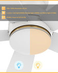 This Kaze 48'' smart ceiling fan are made with incredibly efficient and completely silent DC motors, full function remote control - fan speed, light on/off/dim, reverse function, including 10-speed reversible motor allows you to change the direction of your fan from downdraft mode during the summer to updraft mode during the winter.