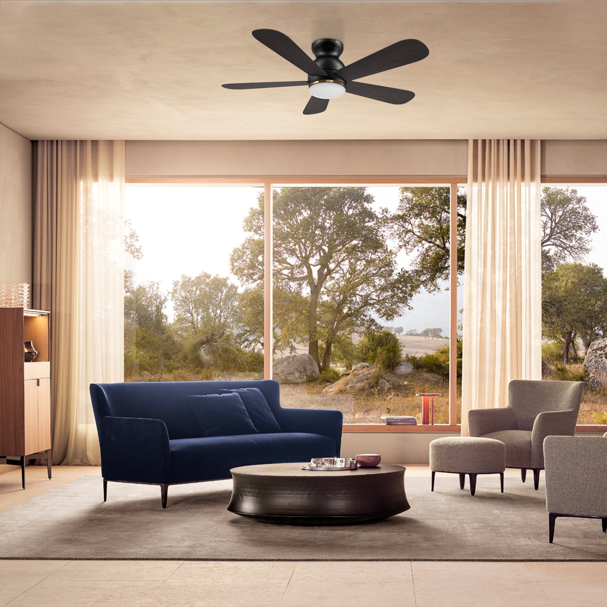 This Kaze 48&#39;&#39; smart ceiling fan are made with incredibly efficient and completely silent DC motors, full function remote control - fan speed, light on/off/dim, reverse function, including 10-speed reversible motor allows you to change the direction of your fan from downdraft mode during the summer to updraft mode during the winter.