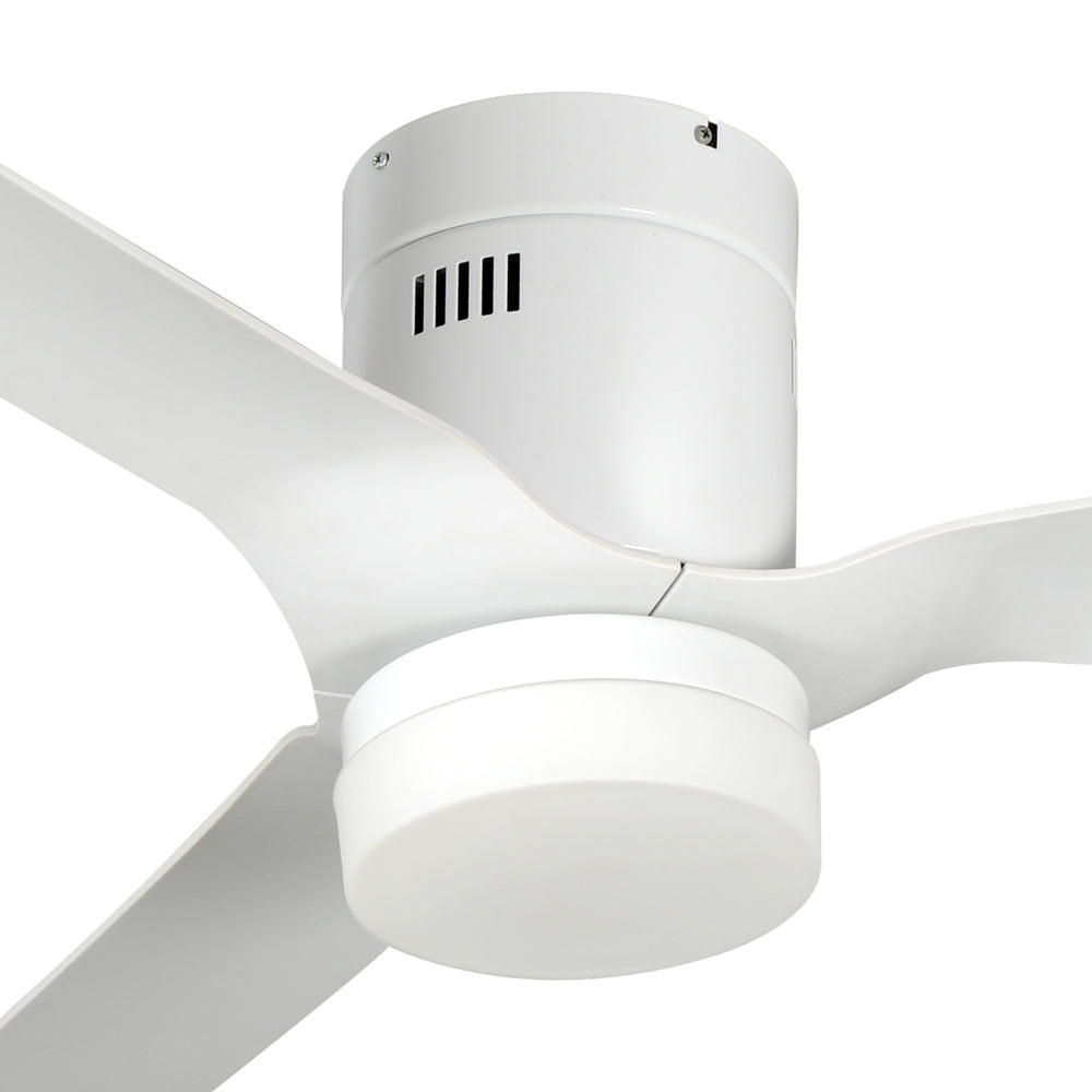 This Striver 48'' smart WiFi ceiling fan compatible with Wi-Fi apps and Voice control, via Google Assistant, Amazon Alexa and Siri Shortcut. Includes integrated LED light kit with warm light and day light, offers lower energy consumption and a longer life span. #color_white