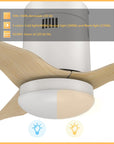 This Striver 52'' smart ceiling fan keeps your space cool, bright, and stylish. It is a soft modern masterpiece perfect for your large indoor living spaces. This Wifi smart ceiling fan is a simplicity designing with White finish, use elegant Bamboo wood blades and has an integrated 4000K LED daylight. The fan features Remote control, Wi-Fi apps and Voice control technology (compatible with Amazon Alexa and Google Home Assistant, but not included) to set fan preferences. 
