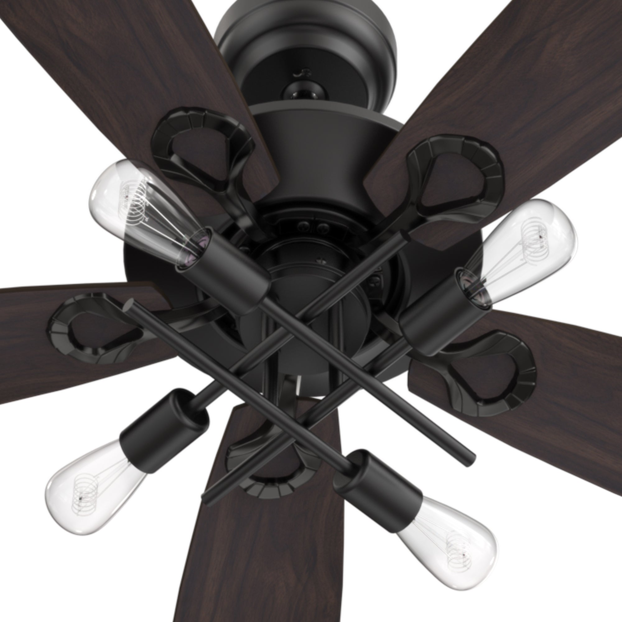 This Smafan Aero 52&#39;&#39; Unique Ceiling Fan keeps your space cool, bright, and stylish. It is a soft modern masterpiece perfect for your large indoor living spaces. This ceiling fan is a simplicity designing with Black finish, use elegant Plywood blades and compatible with LED bulb(Not included). The fan features remote control.