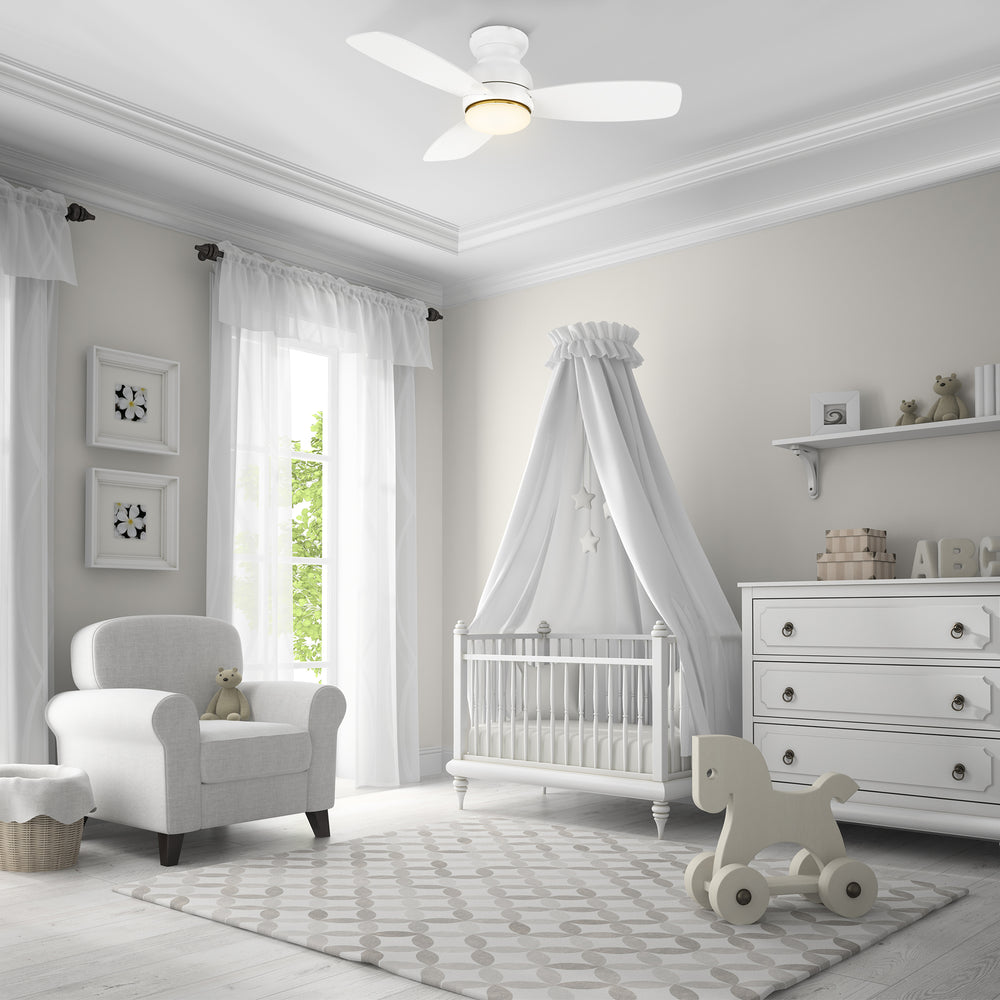 Create the home environment of your dreams with the versatile and powerful Arran 44 /48 /60 inches modern ceiling fan with lights! On the inside, The remote control ceiling fan features advanced motor and lighting technology for energy efficiency and precise control. On the outside, the Arran low profile ceiling fan features a sleek silhouette, elegant blades, and a timeless black or white finish for the ideal fit in any home interior! 