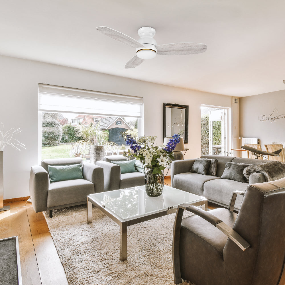 Create the home environment of your dreams with the versatile and powerful Arran 48 inches modern ceiling fan with lights! On the inside, The remote control ceiling fan features advanced motor and lighting technology for energy efficiency and precise control. 