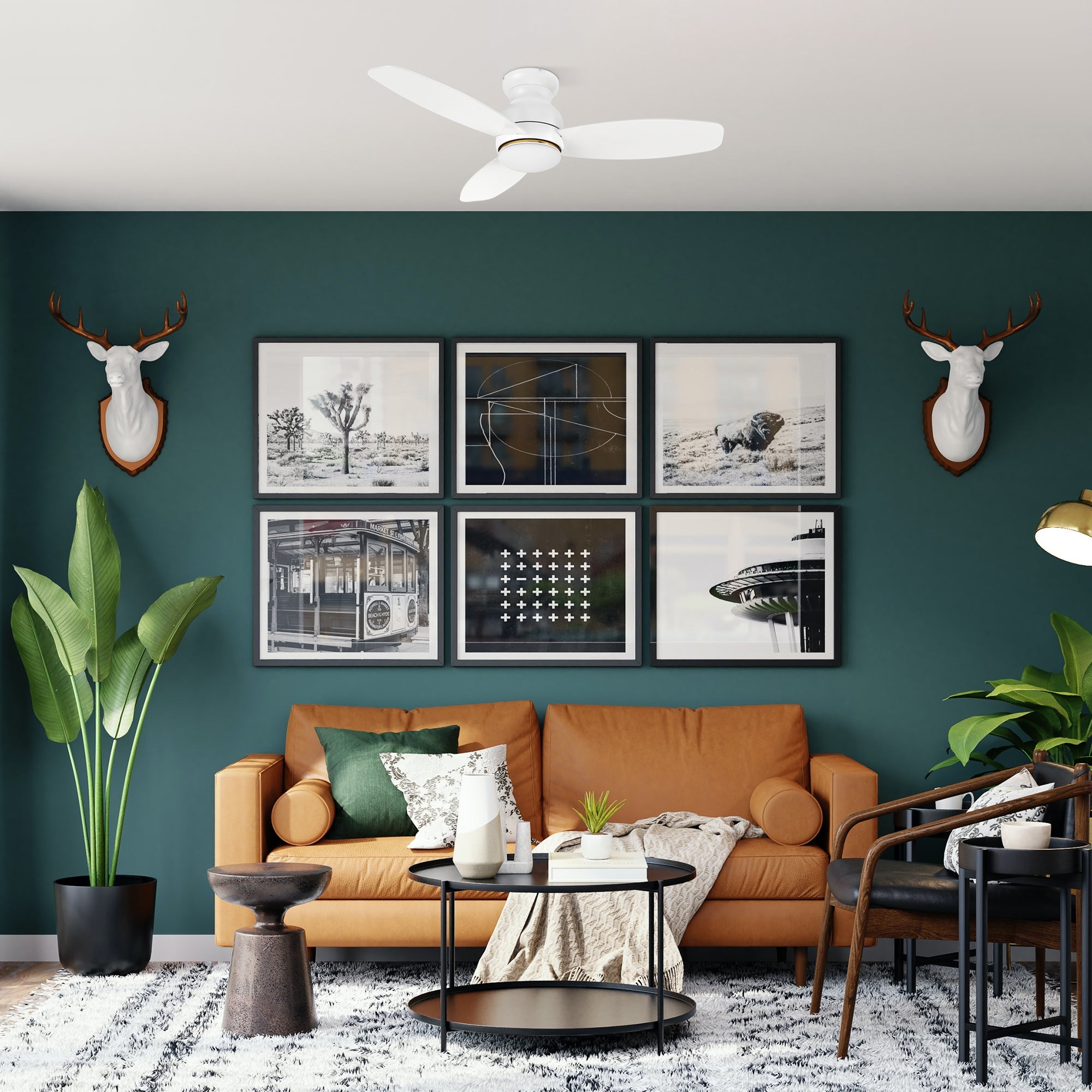 Create the home environment of your dreams with the versatile and powerful Arran 48 inches modern ceiling fan with lights! On the inside, The remote control ceiling fan features advanced motor and lighting technology for energy efficiency and precise control. #color_white-light-wood