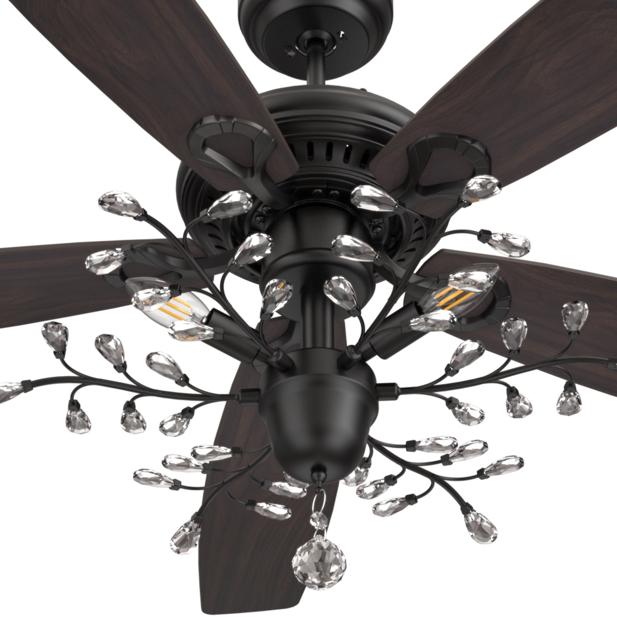 This Artemis 52''ceiling fan keeps your space cool, bright, and stylish. It is a soft modern masterpiece perfect for your large indoor living spaces. This ceiling fan is a simplicity designing with black finish, use elegant Plywood blades and compatible with LED bulb(Not included). The fan features remote control.
