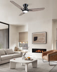 This Smafan Brooks 44''/48''/52'' smart ceiling fan keeps your space cool, bright, and stylish. It is a soft modern masterpiece perfect for your large indoor living spaces. This Wifi smart ceiling fan is a simplicity designing with Black finish, use elegant Plywood blades and has an integrated 4000K LED daylight. The fan features Remote control, Wi-Fi apps, Siri Shortcut and Voice control technology (compatible with Amazon Alexa and Google Home Assistant ) to set fan preferences. 