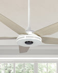 Carro Explorer 56'' 5-Blade Smart Ceiling Fan with LED Light Kit & Remote - White Case and Fine Wood Fan Blades