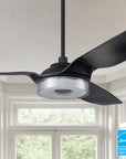 The Smafan Icebreaker 60'' smart fan delivers high and energy-efficient airflow in a sleek design. With dimmable integrated LED, 10-Speed whisper-quiet DC motor, available remote, phone app, and voice integration control, and airfoils in classic black, Icebreaker helps you enjoy your better life.