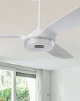 The Smafan Icebreaker 60'' Outdoor smart fan delivers high and energy-efficient airflow in a sleek design. With dimmable integrated LED, 10-Speed whisper-quiet DC motor, available remote, phone app, and voice integration control, and airfoils in classic white, Icebreaker helps you enjoy your better life.