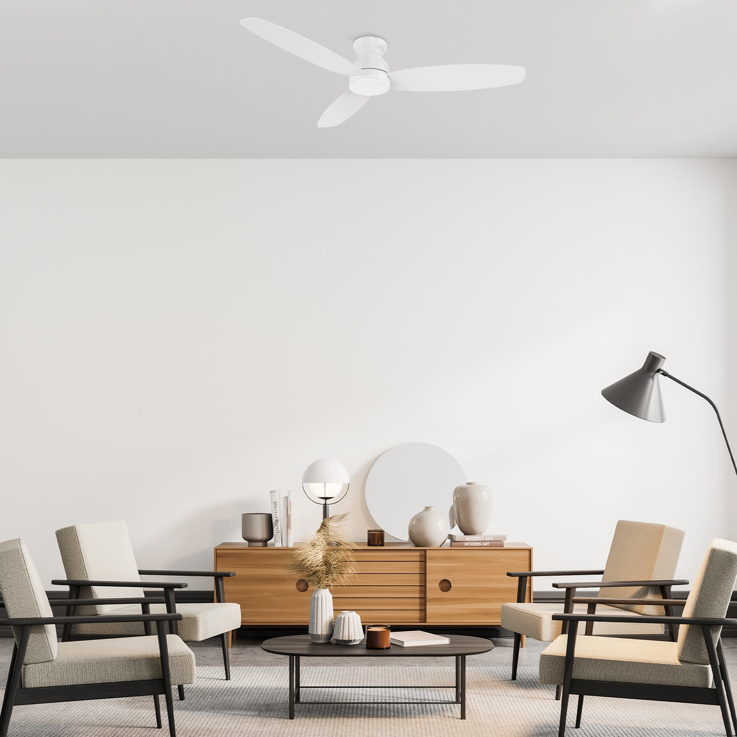 Enjoy a cooling breeze and relaxing controling in an elegant large space with the Smafan Osborn 60 inch indoor ceiling fan. The fan is equipped with the latest motor and controling technology with a stylish exterior to suit the décor of your preference. The fan features a charming black / white finish and sleek blades to cooling up your indoor living spaces. 