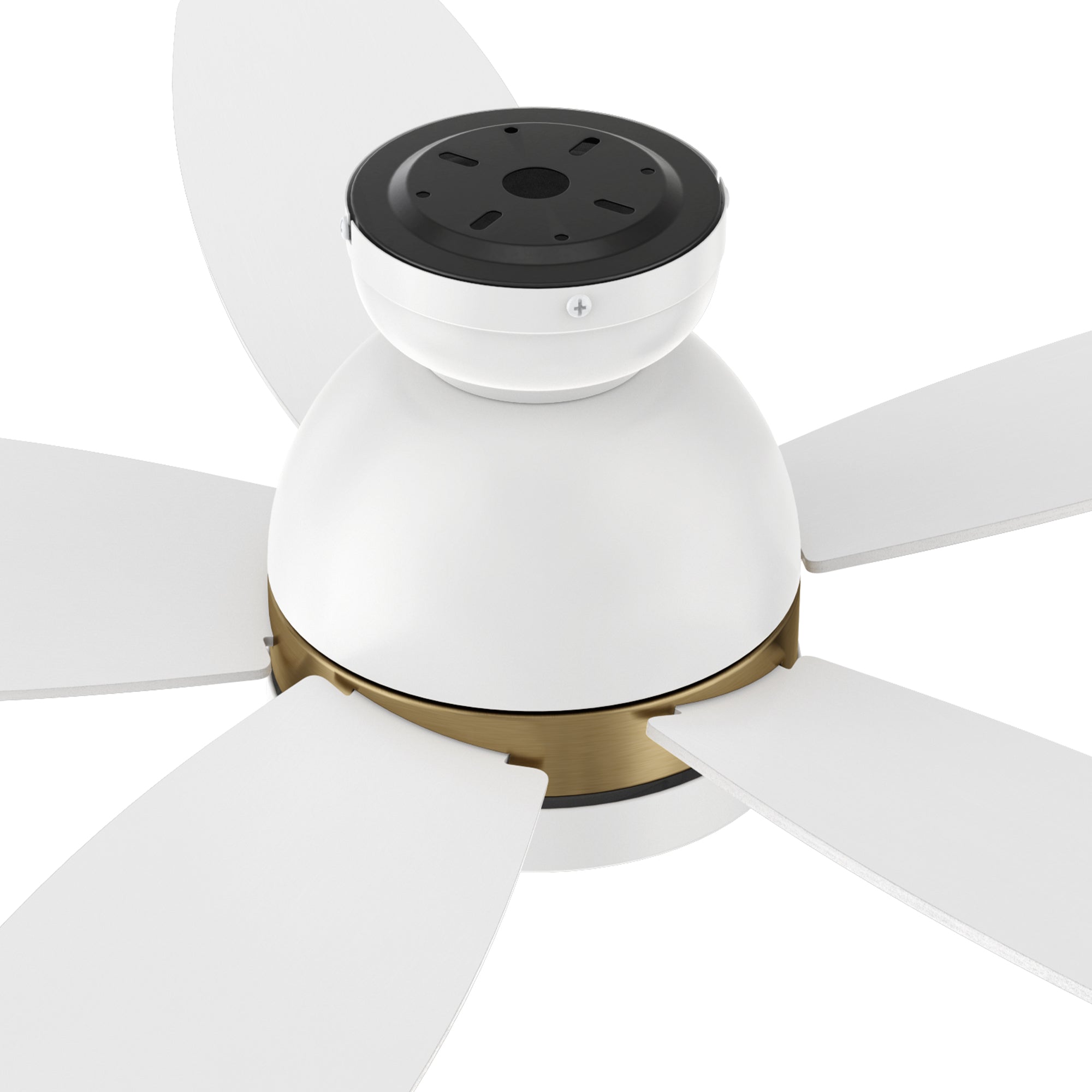 This Povjeta 48 inch ceiling fan keeps your space cool, bright, and stylish. It is a modern masterpiece perfect for your indoor living spaces. This ceiling fan features a sleek Black finish, elegant Plywood blades, and an integrated 4000K LED cool light. The fan also comes with a Remote control to set fan preferences. #color_white