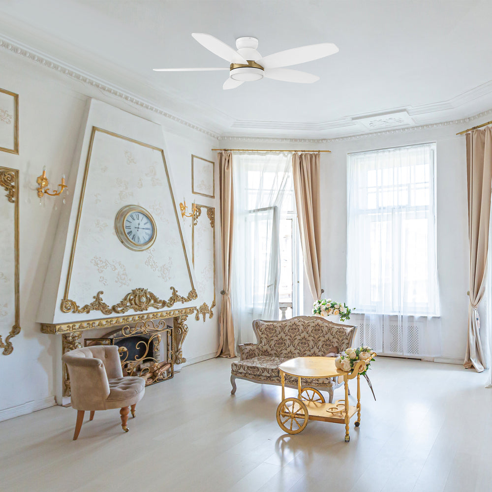 This Povjeta 48 inch ceiling fan keeps your space cool, bright, and stylish. It is a modern masterpiece perfect for your indoor living spaces. This ceiling fan features a sleek Black finish, elegant Plywood blades, and an integrated 4000K LED cool light. The fan also comes with a Remote control to set fan preferences. 