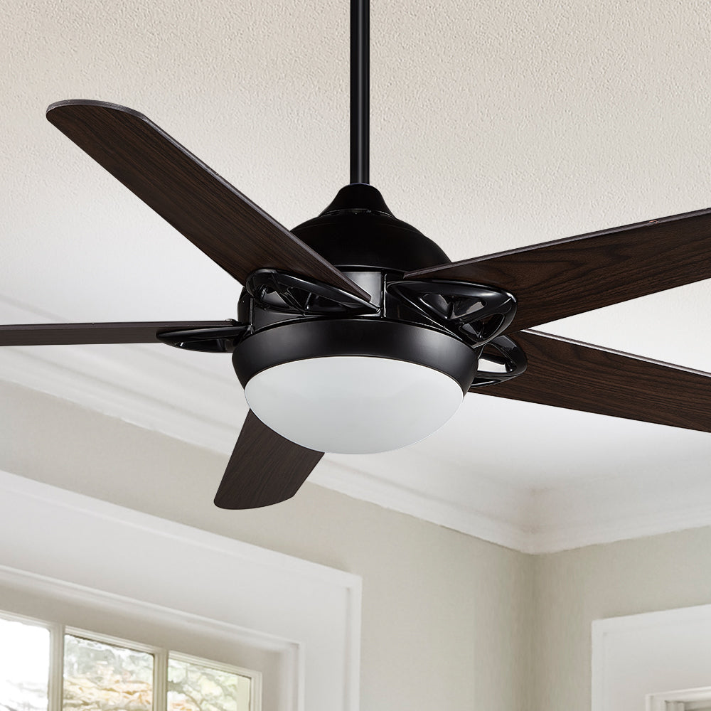 The Smafan Sonnen 52'' smart ceiling fan keeps your space cool, bright, and stylish. It is a soft modern masterpiece perfect for your large indoor living spaces. This Wifi smart ceiling fan is a simplicity designing with Black finish, use elegant Plywood blades and has an integrated 4000K LED daylight. #color_black