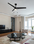 A pure black exterior, elegant ABS blades, and a charming LED light cover come together to create the classic Venteto 52 inch pull-chain ceiling fan with light.