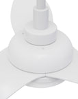 The Smafan 45'' Daisy Smart Ceiling Fan with 3 blades and a 45-inch blade sweep with a swift modern appearance. Its compact size is perfect for smaller bedrooms. It is made of a strong and durable ABS material in an all white finish. The 4k LED light kit is dimmable and can change between bright white and warm soft light temperatures. The fan features Remote control, Wi-Fi apps, Siri Shortcut and Voice control technology (compatible with Amazon Alexa and Google Home Assistant ) to set fan preferences.