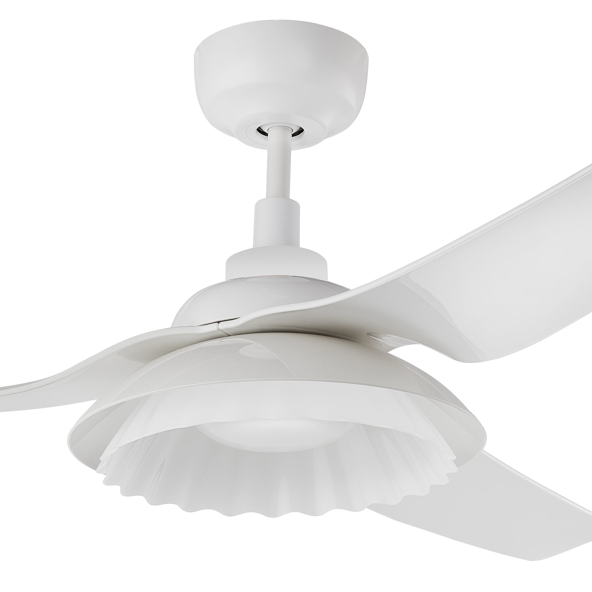 The  Smafan Daisy  52&#39;&#39; smart ceiling fan keeps your space cool, bright, and stylish. It is a soft modern masterpiece perfect for your large indoor living spaces. This Wifi smart ceiling fan is a simplicity designing with White finish, use very strong ABS blades and has an integrated 4000K LED daylight. 