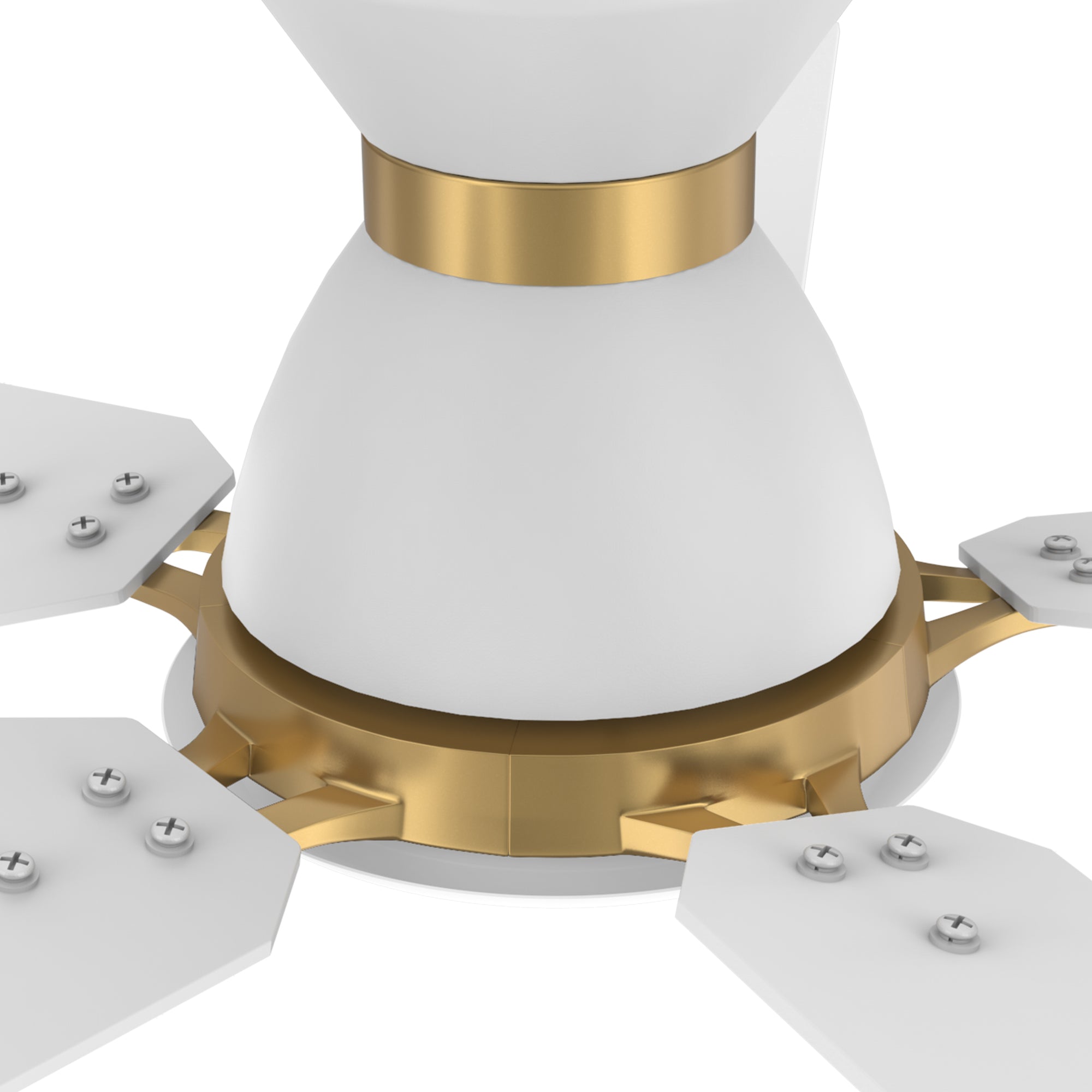 This Smafan Essex 52&#39;&#39; flush mount smart ceiling fan keeps your space cool, bright, and stylish. It is a soft modern masterpiece perfect for your large indoor living spaces. This Wifi smart ceiling fan is a simplicity designing with white finish, use elegant Plywood blades,Glass shade and has an integrated 4000K LED daylight.