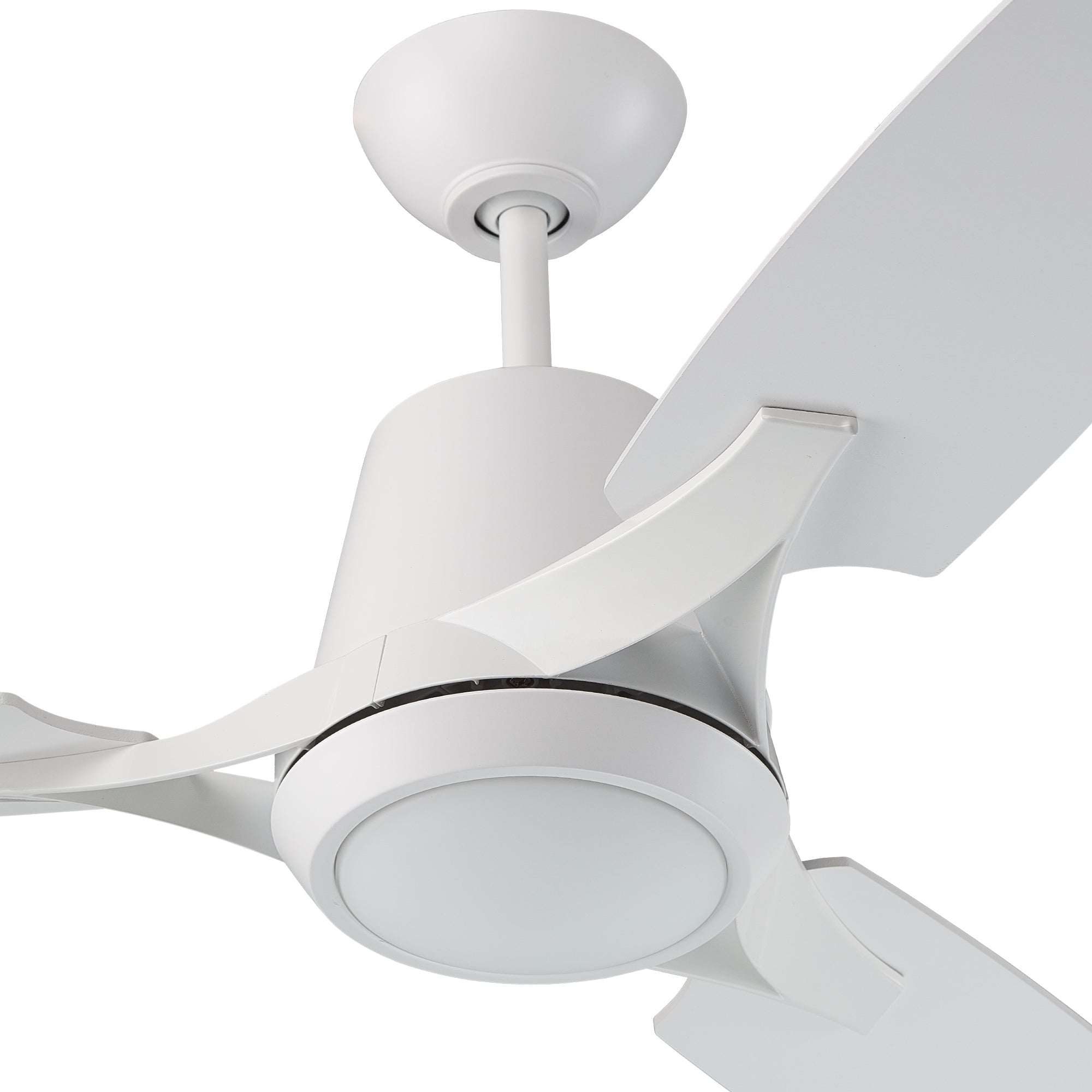 The Smafan Exton 52'' Smart Ceiling Fan keeps your space cool, bright, and stylish. It is a soft modern masterpiece perfect for your large indoor living spaces. This Wifi smart ceiling fan is a simplicity designing with Black finish, use elegant Plywood blades and compatible with LED Light. The fan features wall control, Wi-Fi apps, Siri Shortcut and Voice control technology (compatible with Amazon Alexa and Google Home Assistant ) to set fan preferences.#color_white