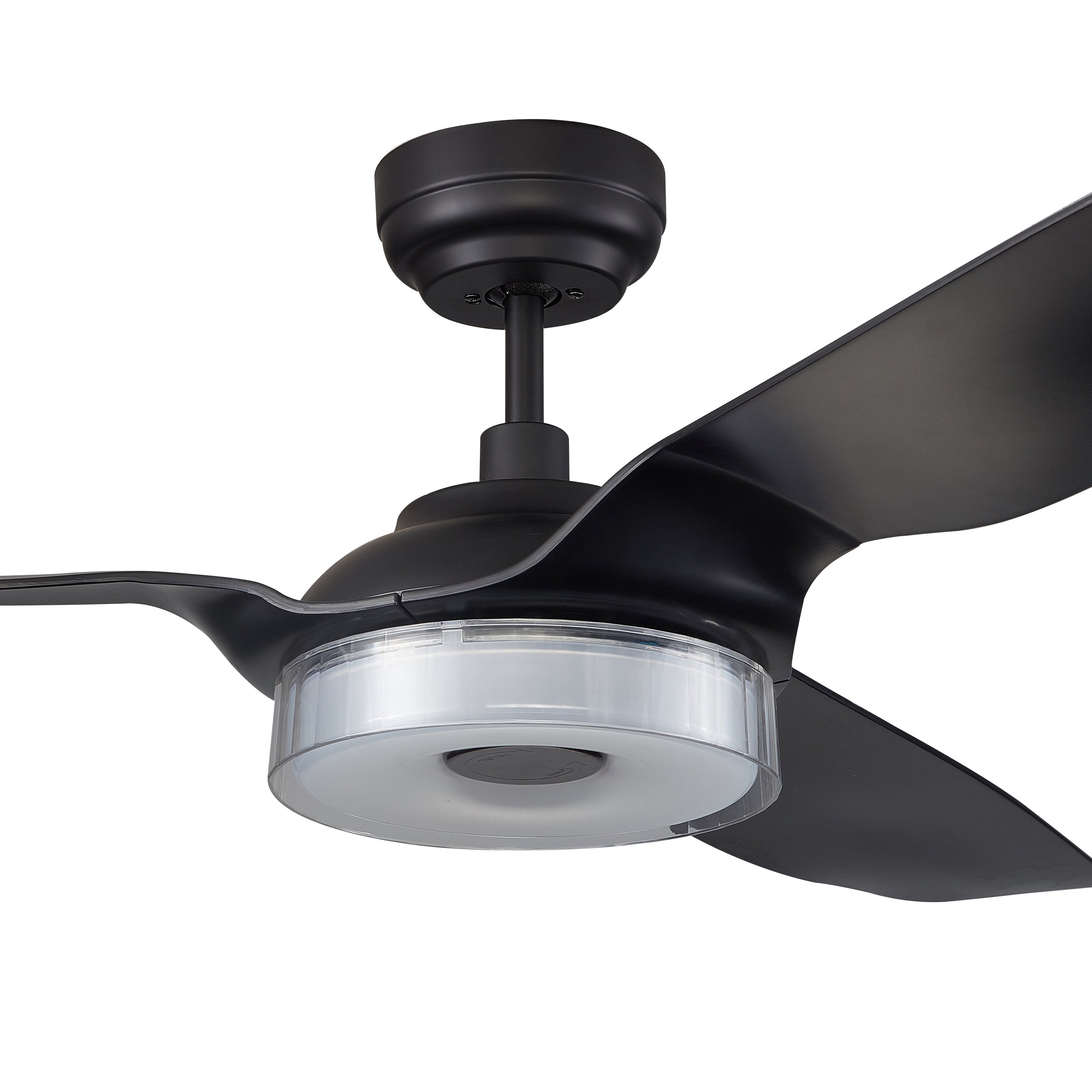 The Smafan 52'' Icebreaker smart fan delivers high and energy-efficient airflow in a sleek design. With dimmable integrated LED, 10-Speed whisper-quiet DC motor, available remote, phone app, and voice integration control, and airfoils in classic white or black or clear, Icebreaker helps you enjoy your better life.#color_black