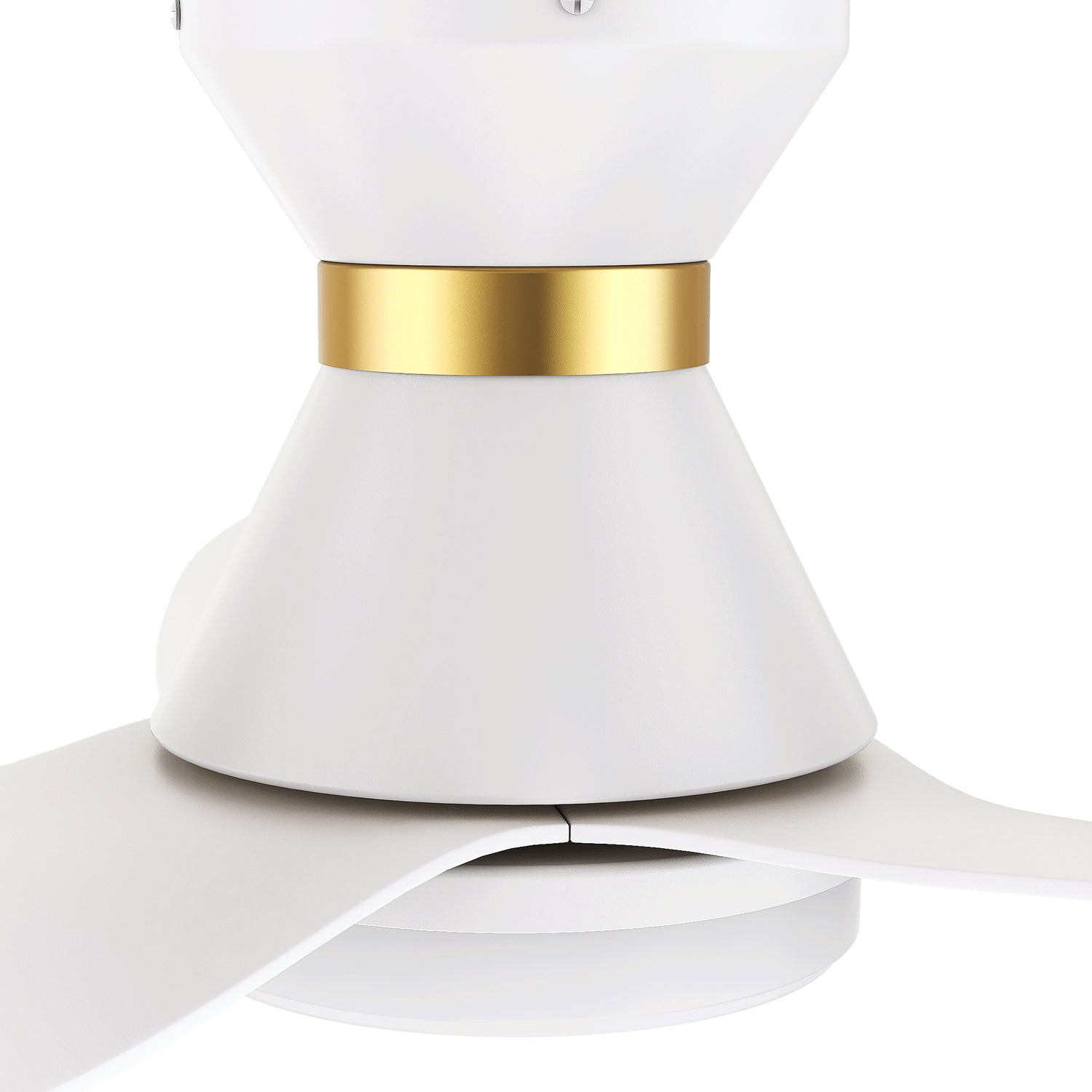The Smafan Joliet Smart Ceiling Fan with 3 blades and a 45-iade of nch blade sweep with a swift modern appearance. Its compact size is perfect for smaller bedrooms. 