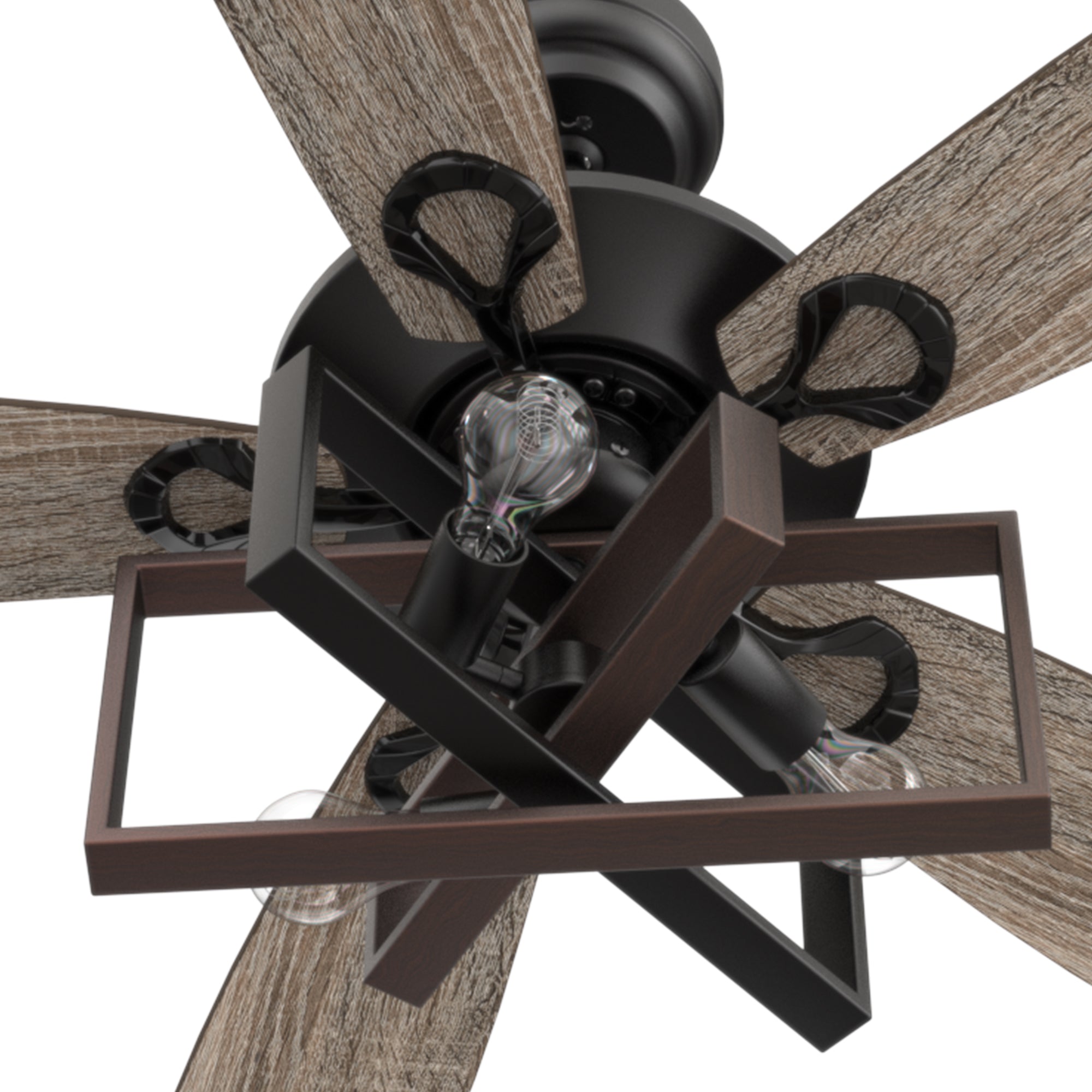 This Smafan Keller 52'' Unique Ceiling Fan keeps your space cool, bright, and stylish. It is a soft modern masterpiece perfect for your large indoor living spaces. This ceiling fan is a simplicity designing with Black finish, use elegant Plywood blades and compatible with LED bulb(Not included). The fan features remote control.