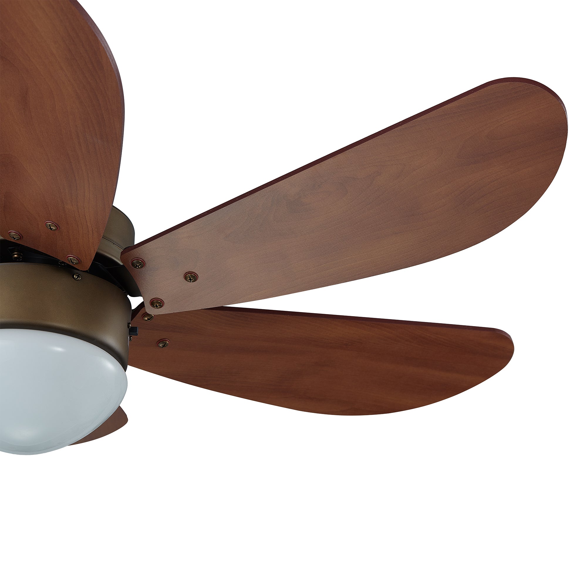 The Smafan Minimus 38'' smart ceiling fan keeps your space cool, bright, and stylish. It is a soft modern masterpiece perfect for your indoor living spaces. #color_Brown
