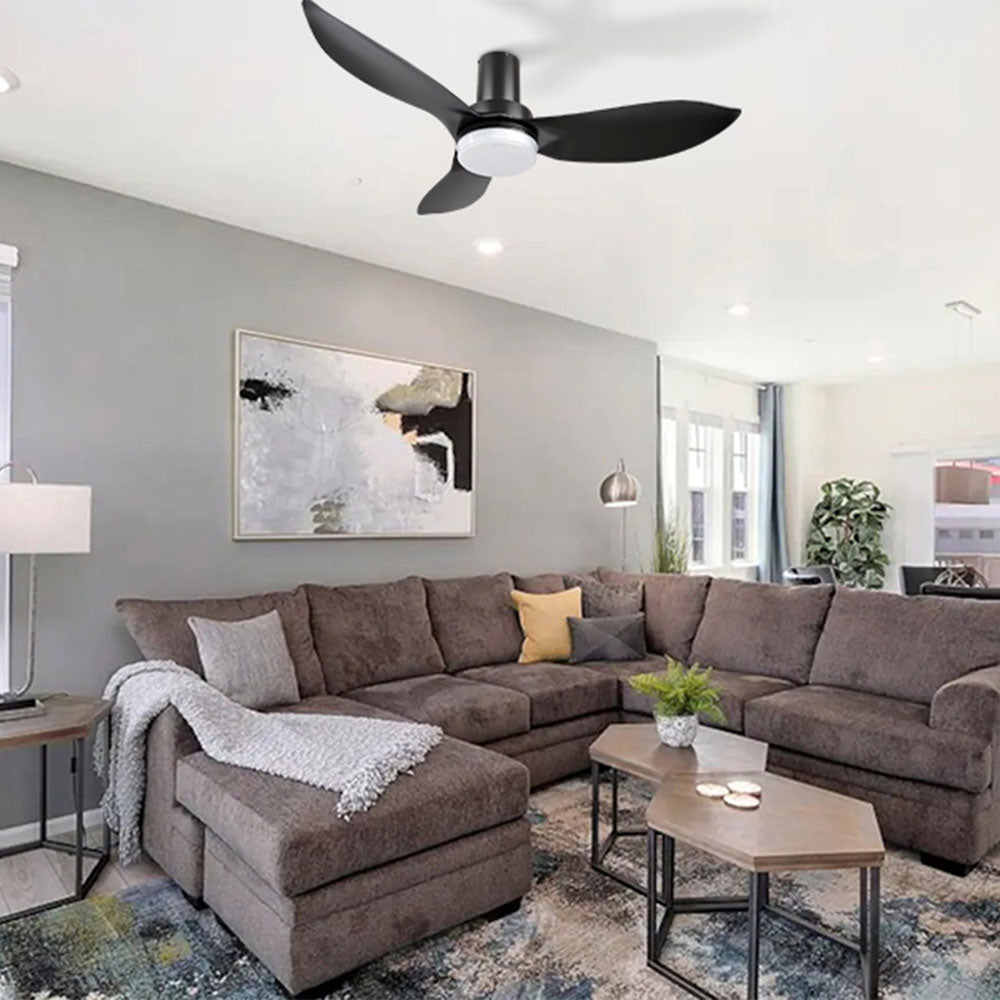 No space is too small for the Nefyn 36/45 inches flush mount ceiling fan! Designed with a compact exterior, a flush mount, an advanced DC motor, and luminous LED lighting. The Nefyn remote control ceiling fan is available in a black or white finish to contrast elegantly or blend seamlessly into the decor of your preference. 