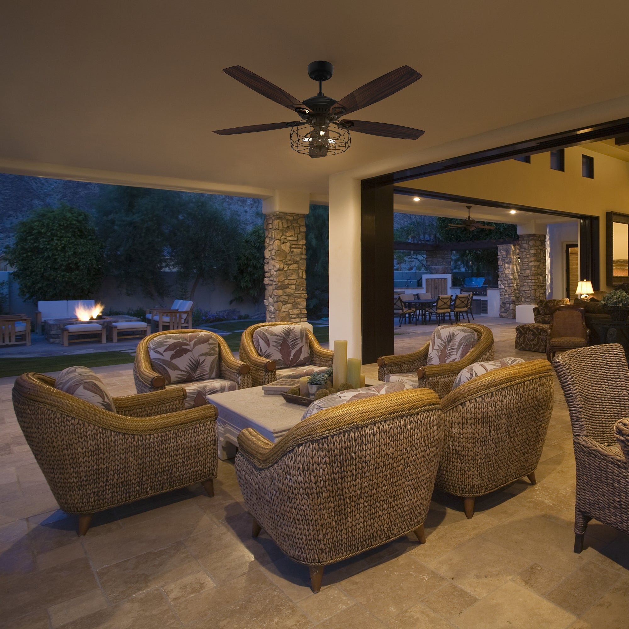 This Smafan Norden 52 inch  Industrial Vintage ceiling fan keeps your space cool, bright, and stylish. It is a soft modern masterpiece perfect for your large indoor living spaces. This modern ceiling fan is a simplicity designing with black finish, use elegant Plywood blades and compatible with LED bulb(Not included). The 10-speed ceiling fan features remote control.