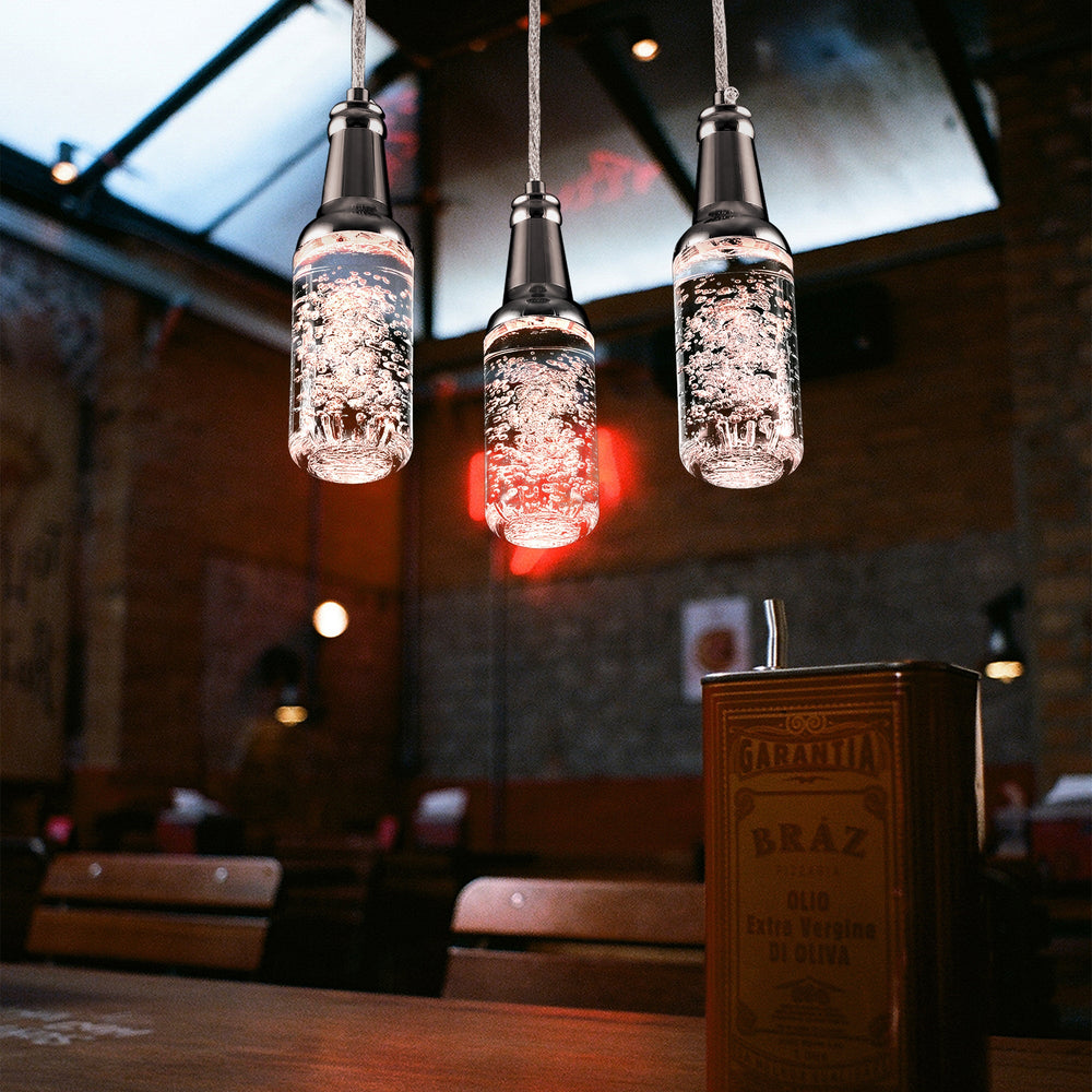 Leave the boring lighting in the past and set the tone for any occasion using the Carro Home Paton 3-Pendant Light. Designed with RGB LED, Smart technology, and modern control options, the Paton is a fun way to add style and brightness to any space in your home. Created with a trendy 3-Pendant configuration in transparent and silver, the Paton is great for open indoor areas, such as living rooms, dining rooms, and modern home offices. 