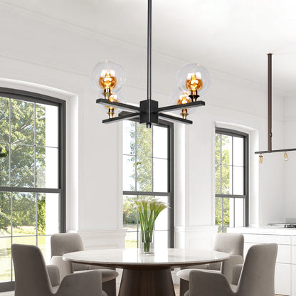 Smafan Ravenna Amber Glass Shade LED Pendnat Light shows with gentle illumination,offers an updated contemporary décor.This masterful light fixture come with four amber glass shades that will add a sparking beautiful light to your home.It shows the art of the light and the definition of beauty.Smooth modeling design gives a comfortable appearance of beauty.