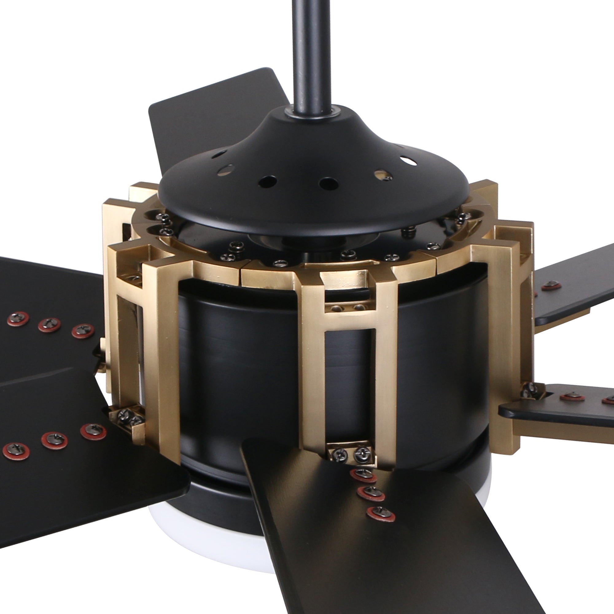 This Sennin 52&#39;&#39; ceiling fan keeps your space cool, bright, and stylish. It is a soft modern masterpiece perfect for your indoor living spaces. This ceiling fan is a simplicity designing with Black finish, use elegant Plywood blades and has an integrated 6000K LED daylight. The fan features remote control.