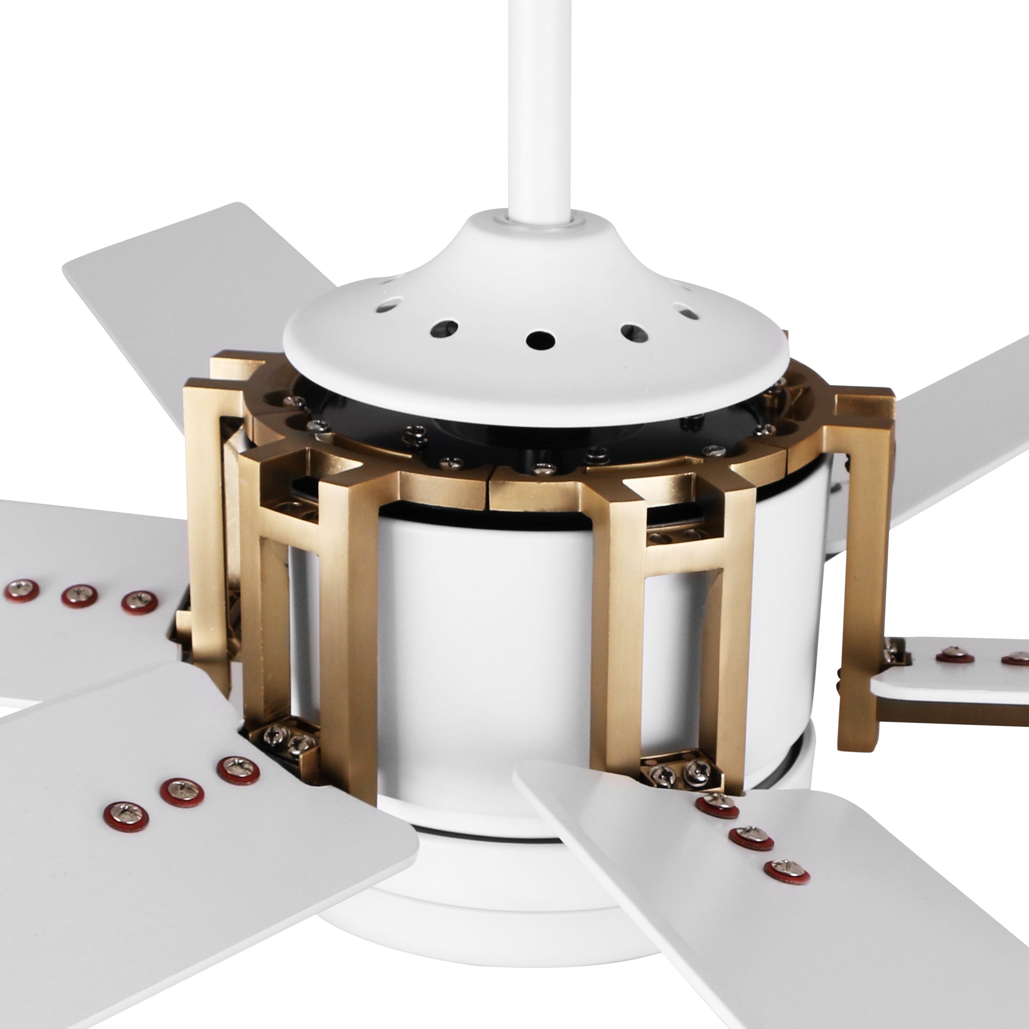 This Sennin 52&#39;&#39; ceiling fan keeps your space cool, bright, and stylish. It is a soft modern masterpiece perfect for your indoor living spaces. This ceiling fan is a simplicity designing with White finish, use elegant Plywood blades and has an integrated 6000K LED daylight. The fan features remote control.